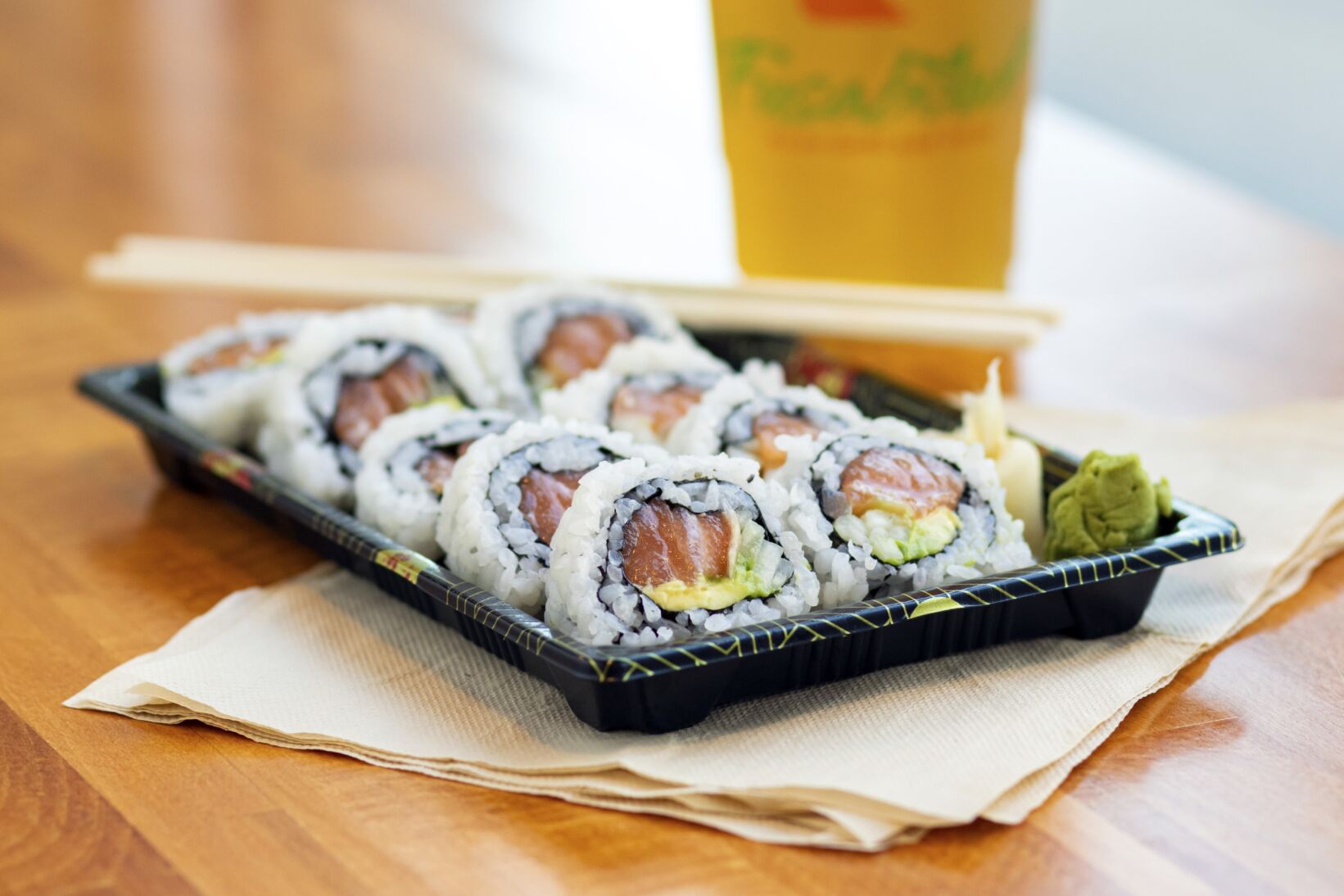 Raw sushi roll